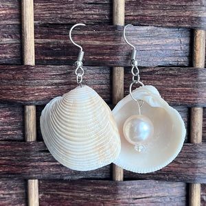 100% REAL Seashell Drop Earrings
